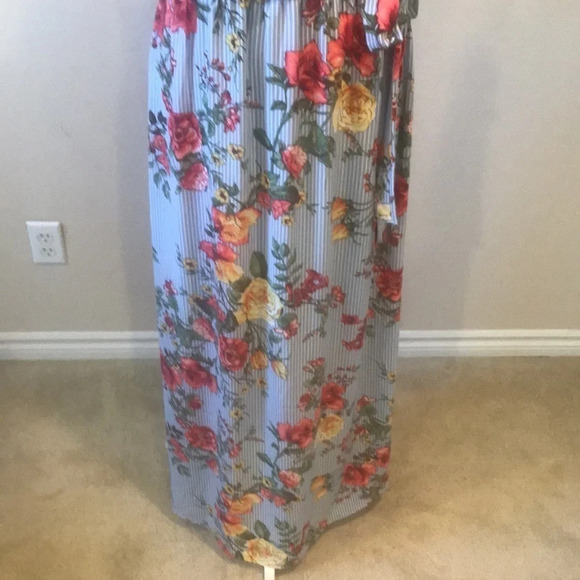 NWOT SCOBE Spring Summer Floral Maxi Halter Dress Size L - Picture 3 of 14